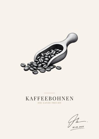 Poster · Kaffeebohnen (Zeichnung)